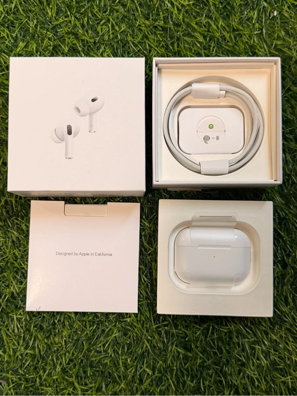 Apple AirPods Pro 2 (White) with Charging Case and USB-C Cable